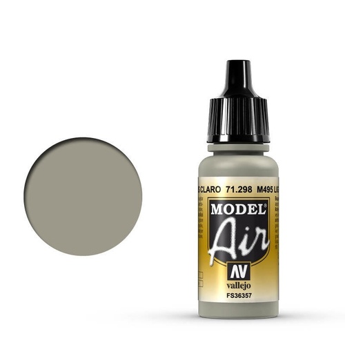 Vallejo Model Air - M495 Light Gray - 18ml Acrylic Airbrush Paint
