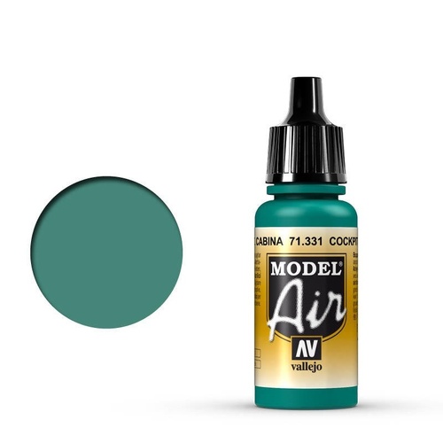 Vallejo Model Air - Cockpit Emerald Green "Faded" - 18ml Acrylic Airbrush Paint
