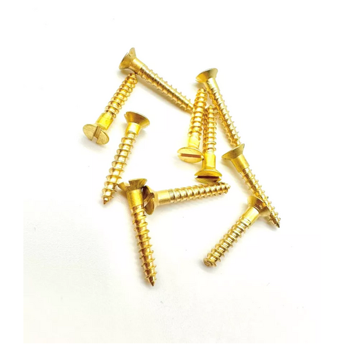 3 Gauge Countersunk Brass Wood Screw 16mm (10)