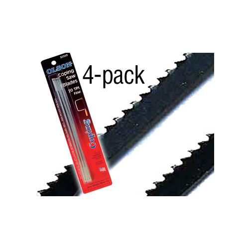 Olson Coping saw blades 20TPI (4) 163mm (6.5") between pins