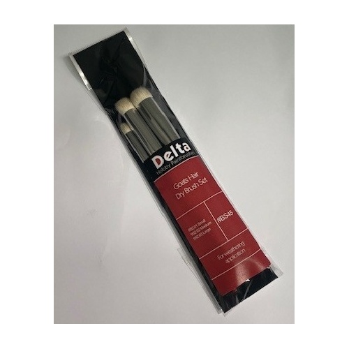 Dry Brush Goat Hair Weathering Set Sml, Med, Lrge 3pcs 