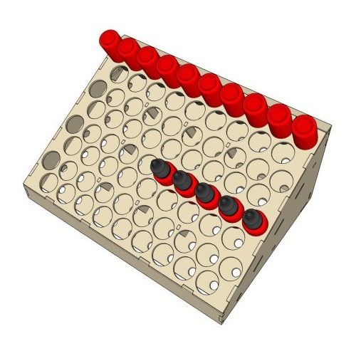 Dropper Bottle Rack Holds 76 - 25mm