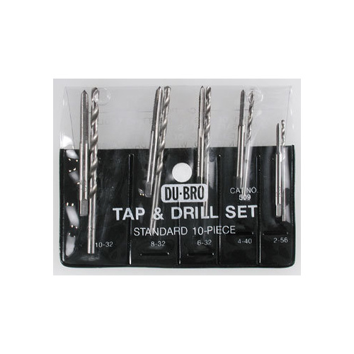 Dubro 509 10pc UNC/UNF Tap & Drill Astd