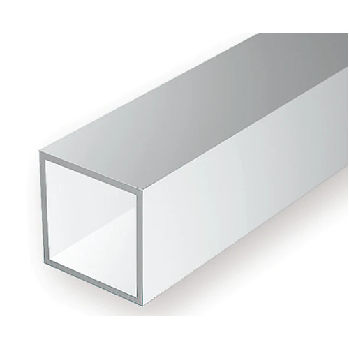STYRENE SQUARE TUBE, 6.3 mm x 350mm (2pc)