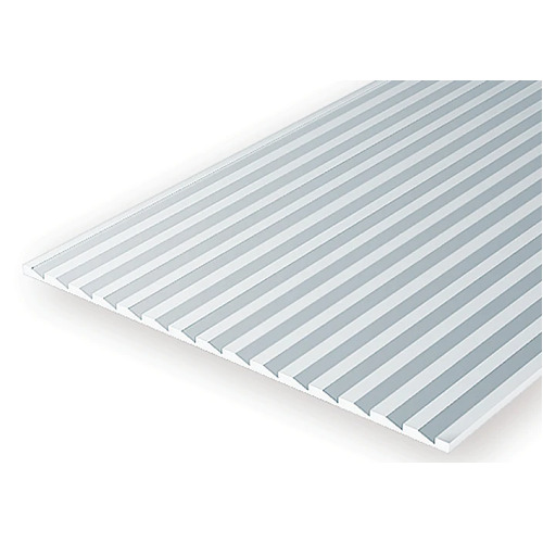 STYRENE Novelty Siding (Drop Siding) 1mm x 150mm x 300mm. Groove Spacing 3.7mm