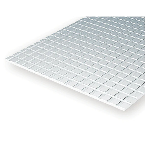 STYRENE SQUARE TILE 2.1MM 150mm x 300mm