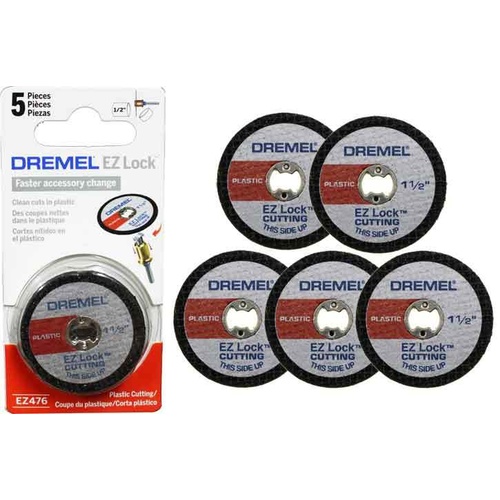 Dremel EZ476 EZ Lock 38mm (1-1/2") Cut-off Wheels For Plastic (5 Pack)