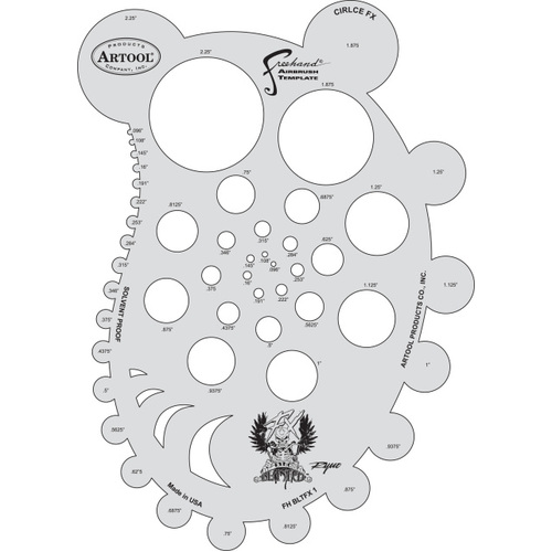 Artool FH.BLTFX1 Circle Template, by Ryan Templeton 203mm x 266mm