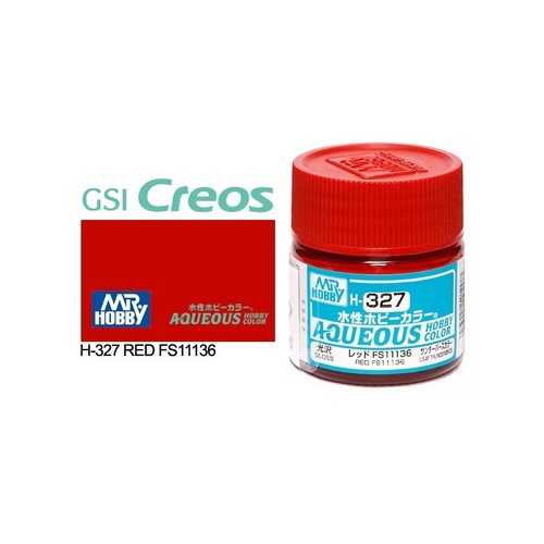 Mr Hobby - Aqueous Gloss Red Fs 11136 - Acrylic 10ml - H-327