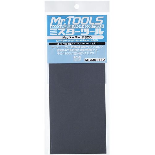 Mr Waterproof Sandpaper #800 Grit 4 Sheets