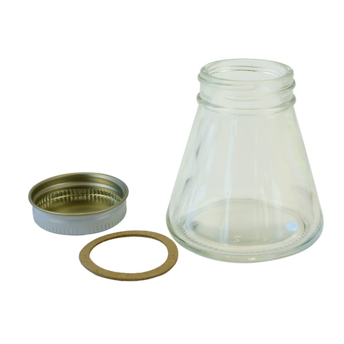 3oz Tapered Glass  Bottle/Cap/Gasket Complete
