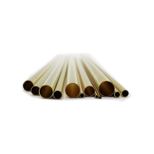 Brass Round Tube Assortment (12 Pieces, 300mm Long)