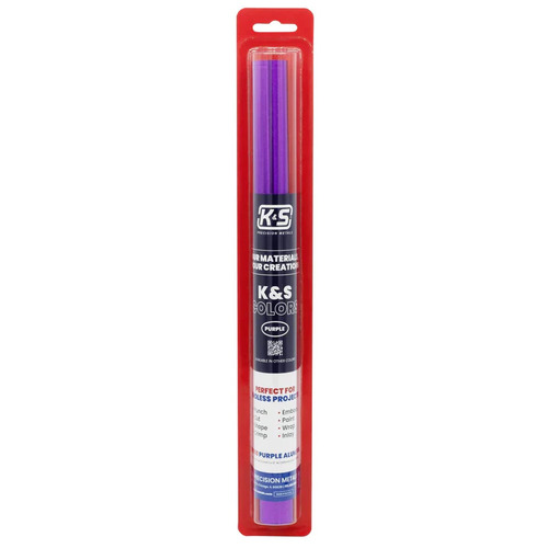 K&S Purple Aluminium Foil 0.19mm Thick 300mm Wide x 609mm Long (1 Roll)