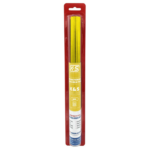 K&S Gold Aluminium Foil 0.19mm Thick 300mm Wide x 609mm Long (1 Roll)