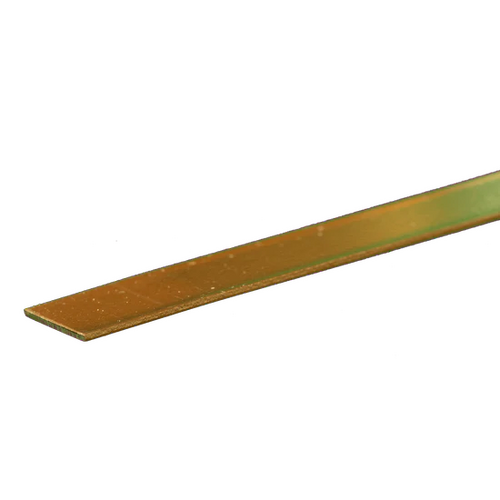 BRASS STRIP .81mm X 12.7mm (.032 x 1/2") x 300mm -12"