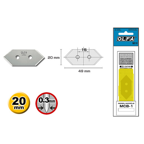 OLFA Utility Blade MCB-1 - Suit MC45 (5 pc)
