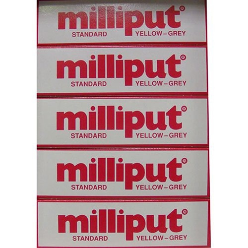 Milliput Standard Yellow Grey Putty - 5 Pack