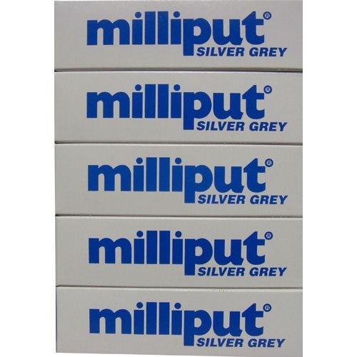 Milliput Silver Grey Putty - 5 Pack