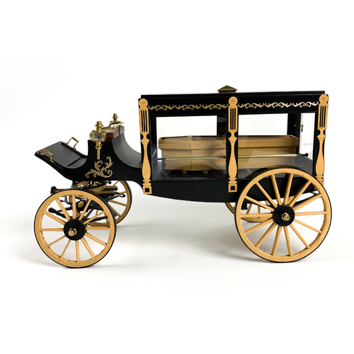 Model Trail Ways 1895 Horse-Drawn Hearse Wagon - Scale 1:12 