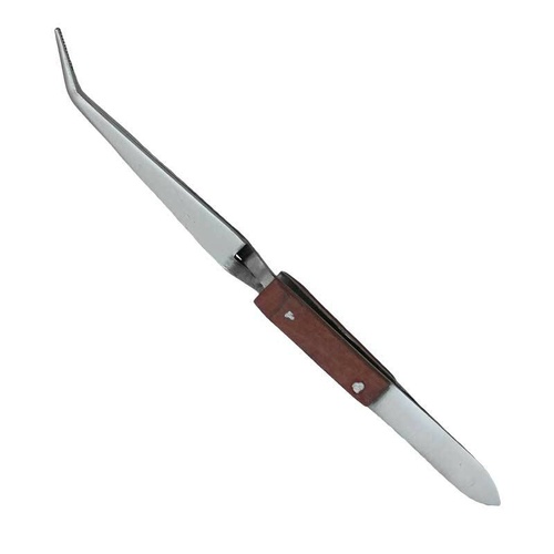 Tweezer With Fiber Grip Handle, Bent 163mm 