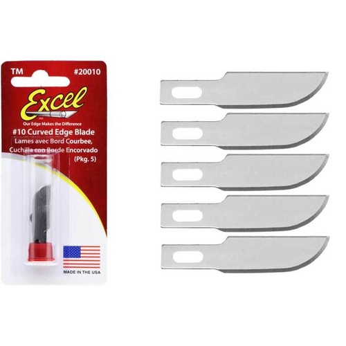 5pc Excel No 10 Curved Edge Blade