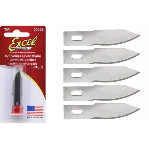 No 25 Contoured Knife Blades (5pc)