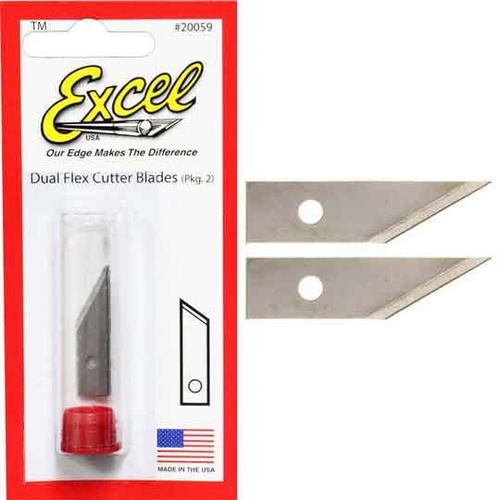 Excel 20059 2pc Dual Flex Cutter Replacement Blades - New Style