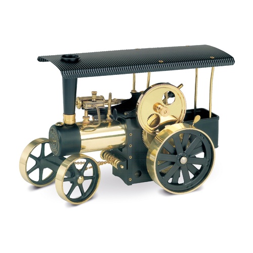 Wilesco D 416 Steam Traction Engine Kit, black/brass